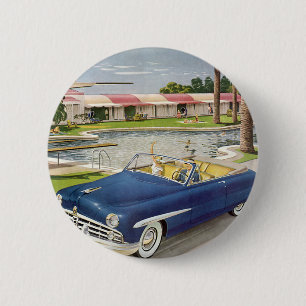 Urlaub im Sommer, Cabrio und Motel Button