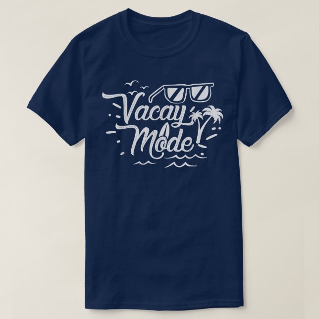 Urlaub im Vacay Modus Entspannen & Strandleben T-Shirt (Design vorne)