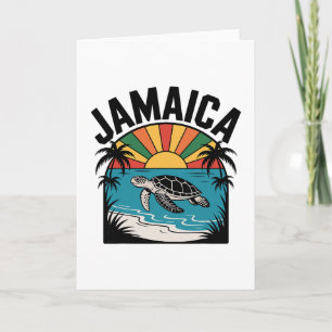 Urlaub im Vintage-Jamaika-Reggae-Stil Karte
