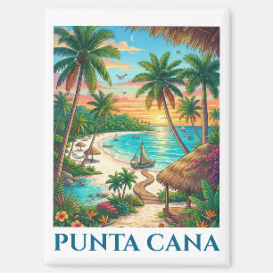 Urlaub im Vintage-Stil in Punta Cana Dominikanisch Magnet