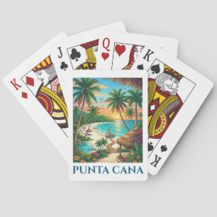 Urlaub im Vintage-Stil in Punta Cana Dominikanisch Spielkarten