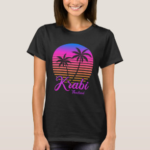 Urlaub im Vintage-Stil Thailand Asien Thai Krabi T-Shirt