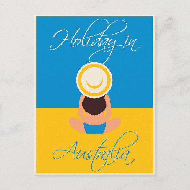 Urlaub in Australien Moderne Beach Reisen Postkarte (Vorderseite)