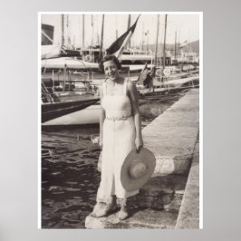 Urlaub in Cannes in den 30er Jahren Poster