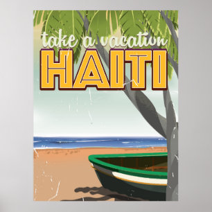 Urlaub in Haiti Reiseplakat Poster
