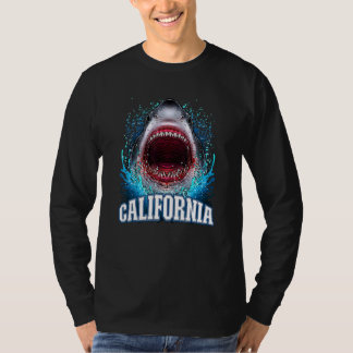 Urlaub in Kalifornien: Great White Shark Beach Tri T-Shirt