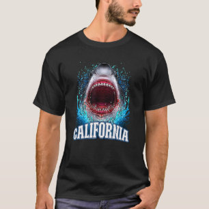 Urlaub in Kalifornien: Great White Shark Beach Tri T-Shirt