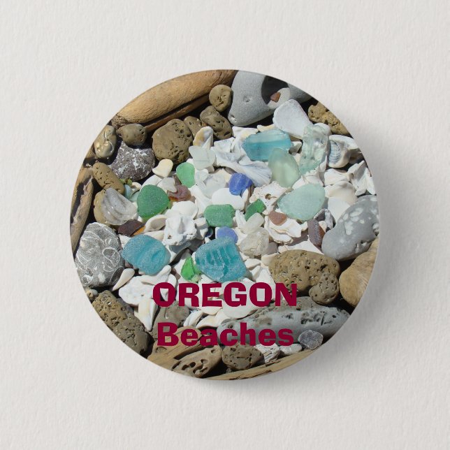 Urlaub in Oregon Strände Reisen Küste Strand Button (Vorderseite)