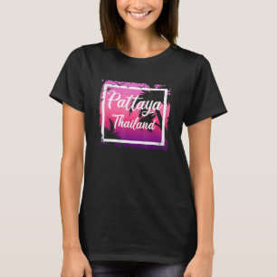 Urlaub in Thailand, Asien, Thai, Pattaya im Retro- T-Shirt