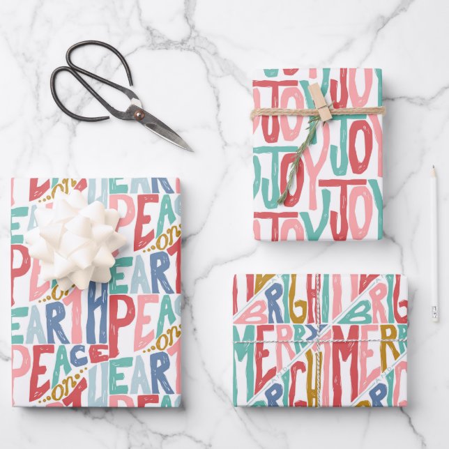 Urlaub in Weiß Geschenkpapier Set (Vorderseite)