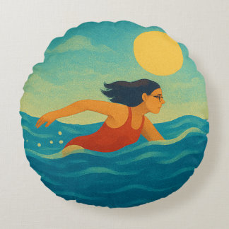 Urlaub ist rundes kissen