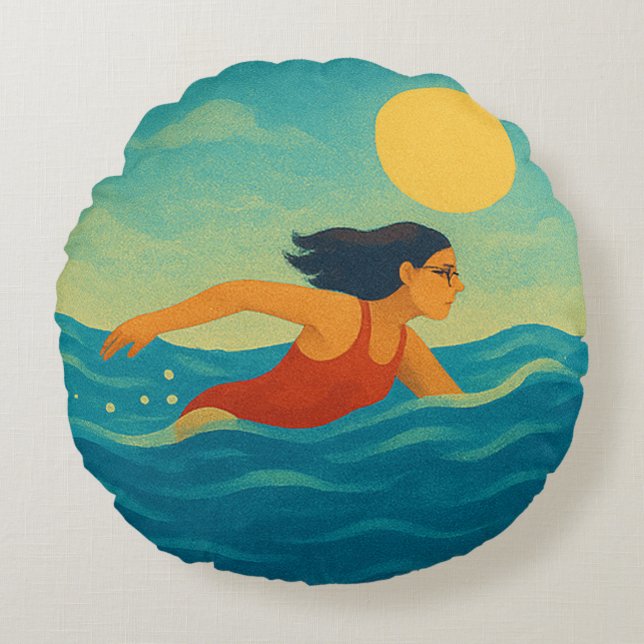 Urlaub ist rundes kissen (Vorderseite)