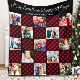 Urlaub Kariert Personalisiert Einzigartig 13 FotoC Fleecedecke