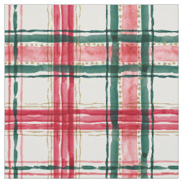 URLAUB KARIERT Red Green Stoff