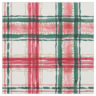 URLAUB KARIERT Red Green Stoff