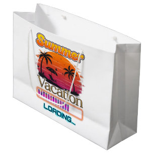 Urlaub lädt Sommeruntergang Strand Große Geschenktüte