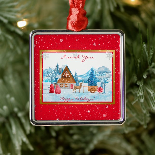 Urlaub Landschaft individuell gestalten Ornament Aus Metall (Baum)