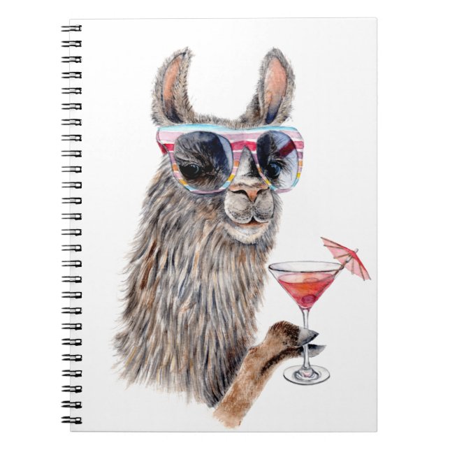 Urlaub Llama Notizblock (Vorderseite)