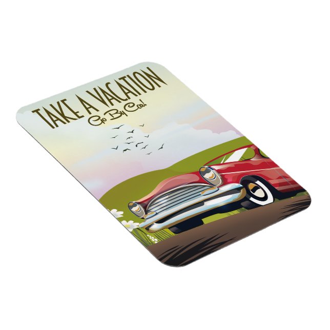 Urlaub machen - mit dem Auto fahren Magnet (Rechte Seite)