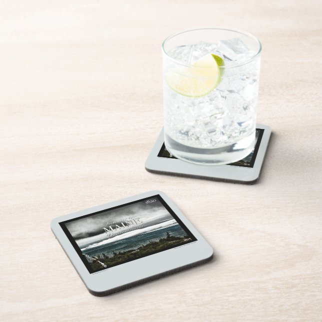 Urlaub, Maine Getränkeuntersetzer (Rechte Seite)