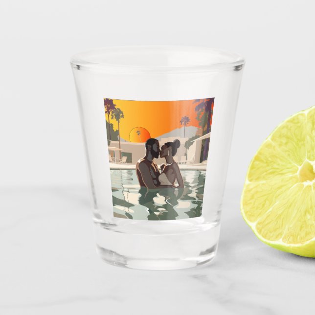 URLAUB MIT DER BESTEN #1 Schnapsglas (Vorderseite)