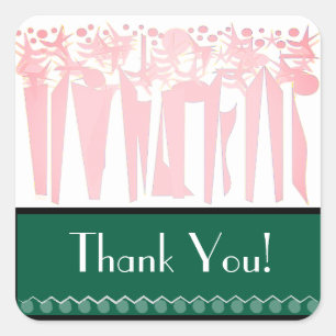 URLAUB MIT KUNST DECO QUADRATISCHER AUFKLEBER