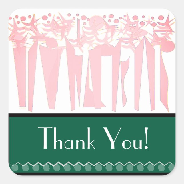 URLAUB MIT KUNST DECO QUADRATISCHER AUFKLEBER (Vorderseite)