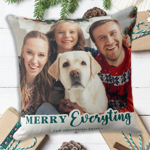Urlaub Modernes Foto Personalisiert Weihnachten Kissen