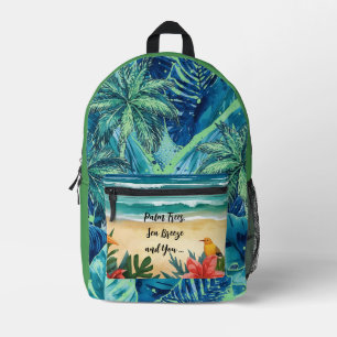Urlaub, Palmen, Meeresbrise und Du, Sommer  Bedruckter Rucksack