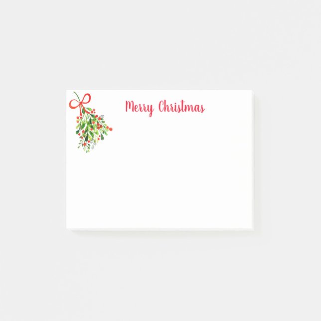 Urlaub Post-it-Notes-Mistletoe Post-it Klebezettel (Vorderseite)