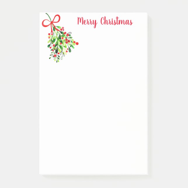 Urlaub Post-it-Notes-Mistletoe Post-it Klebezettel (Vorderseite)