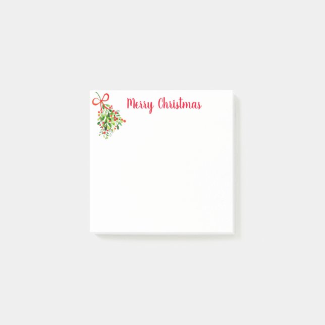 Urlaub Post-it-Notes-Mistletoe Post-it Klebezettel (Vorderseite)