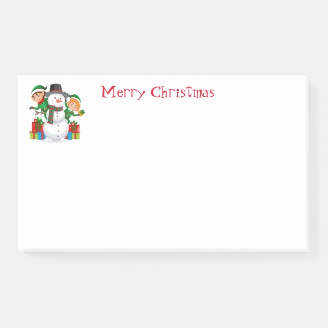 Urlaub Post-It-Notes-Snowman Post-it Notes Klebezettel (Vorderseite)