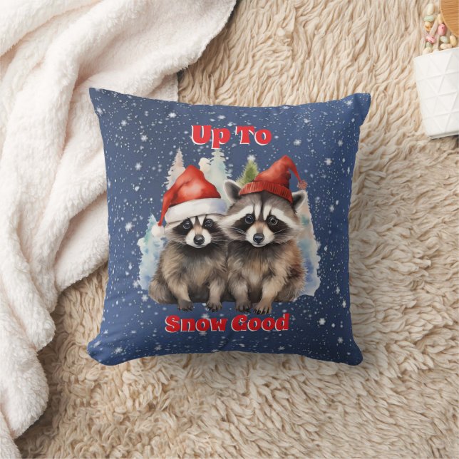 Urlaub Raccoons bis zum Schnee gut Kissen (Decke)