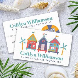 Urlaub Real Anwesen Agent QR Code Fun Beach House Visitenkarte
