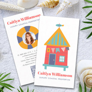 Urlaub Real Anwesen Foto QR Code Fun Beach House Visitenkarte