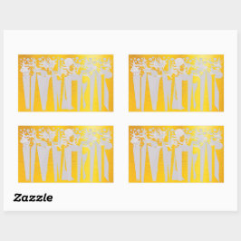 URLAUB RECHTECKIGER AUFKLEBER