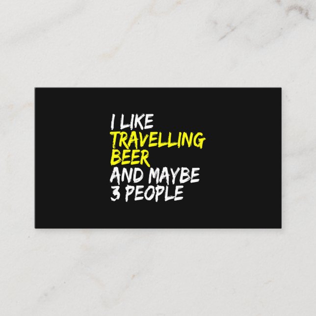 Urlaub Reisen I mag Bier Reisen Bier Drinker Visitenkarte (Vorderseite)