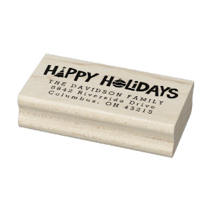 Urlaub Rücksendeadresse Briefmarke Gummistempel