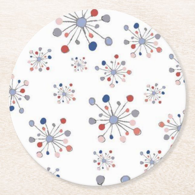 Urlaub Runder Pappuntersetzer (Vorderseite)