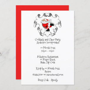 Urlaub   Santa mit diesem Eis-Skate Einladung