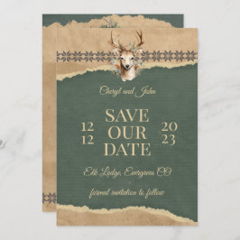 Urlaub Save the Date Hochzeit in der Lodge Einladung