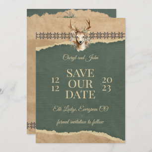 Urlaub Save the Date Hochzeit in der Lodge Einladung