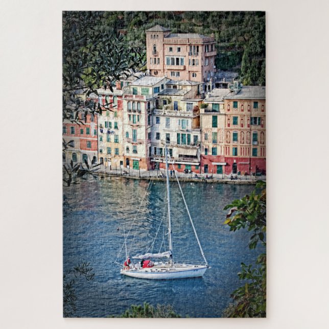 Urlaub Segeln nach Portofino Italien -20x30-1014 p Puzzle (Vertikal)