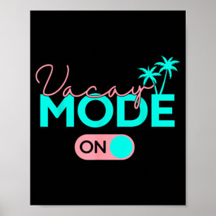 Urlaub Sommer Sonnenbrille und Palmen Ferien Poster