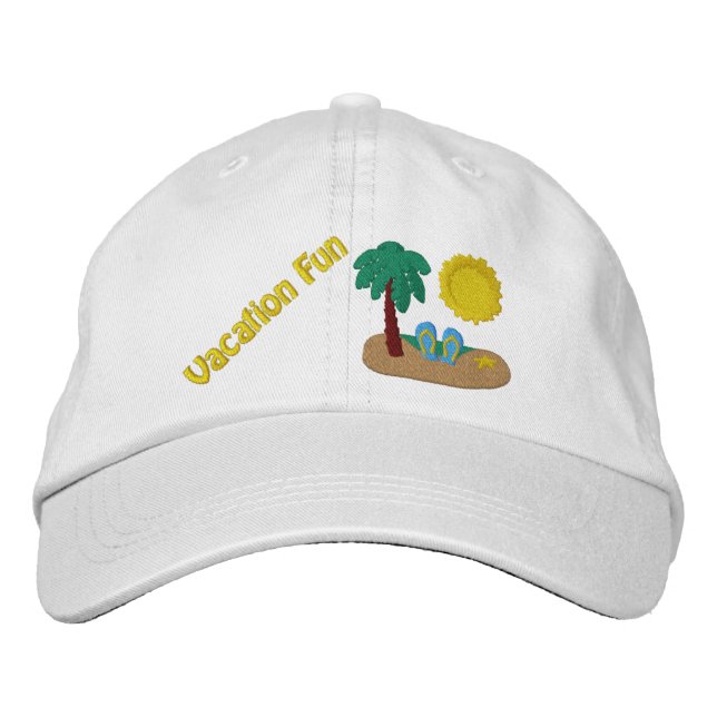 Urlaub Strand bestickte Mütze Baseballkappe (Vorderseite)