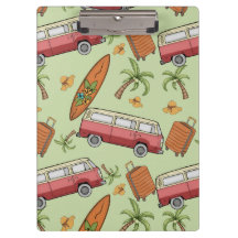 Urlaub, Surfbretter und Palmen Trees Clipboard