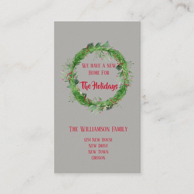 Urlaub | Verschieben von Einführungskarten Visitenkarte (Vorderseite)