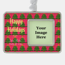 Urlaub, Weihnachten, Neues Jahr, Frieden, Freude, Rahmen-Ornament Silber