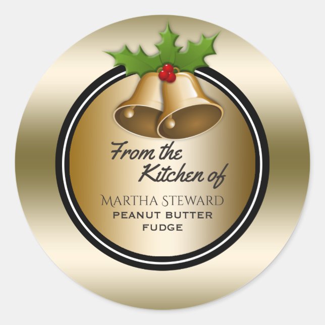 Urlaubbuchen Elegantes Gold Runder Aufkleber (Vorderseite)